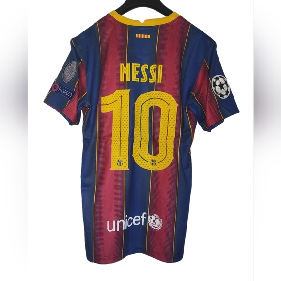 Soccer Jersey Home Rakuten FC  Barcelona 2020-2021  Messi # 10 Sz M, L - Picture 1 of 11